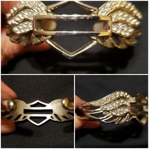 Silver Harley Davidson braclet